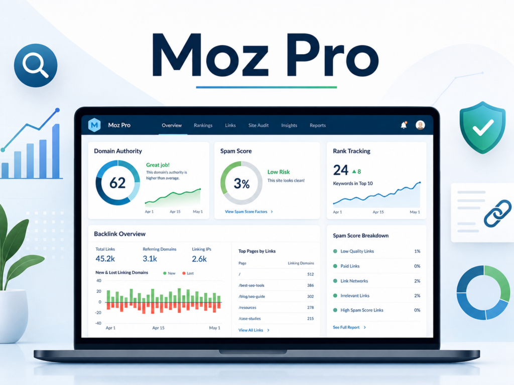 Moz Pro: Best for Domain Authority Evaluation and Link Health
