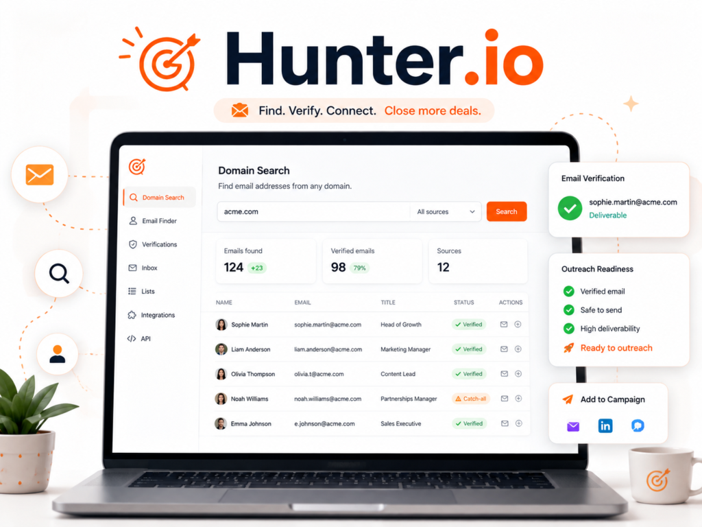 Hunter.io: Best for Contact Email Discovery and Verification