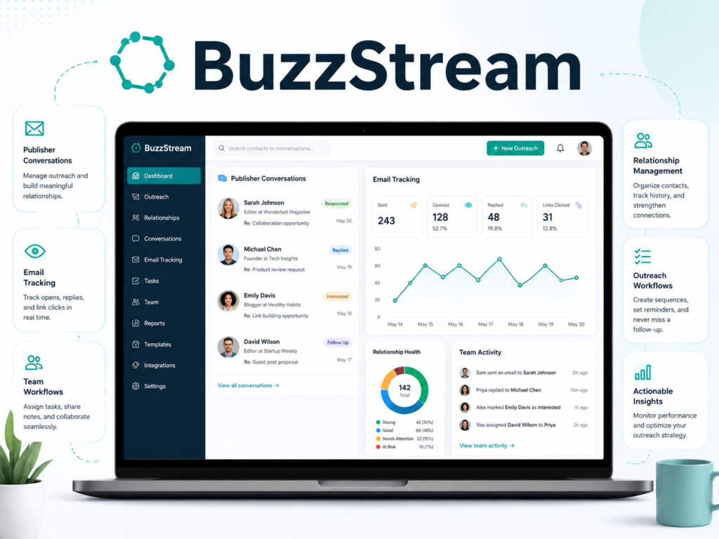 BuzzStream: Best for Link Building CRM and Team Relationship Management